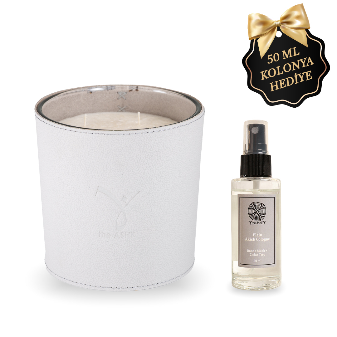 Deri Akish Acik Gri Bitkisel Mum 1000gr - 1