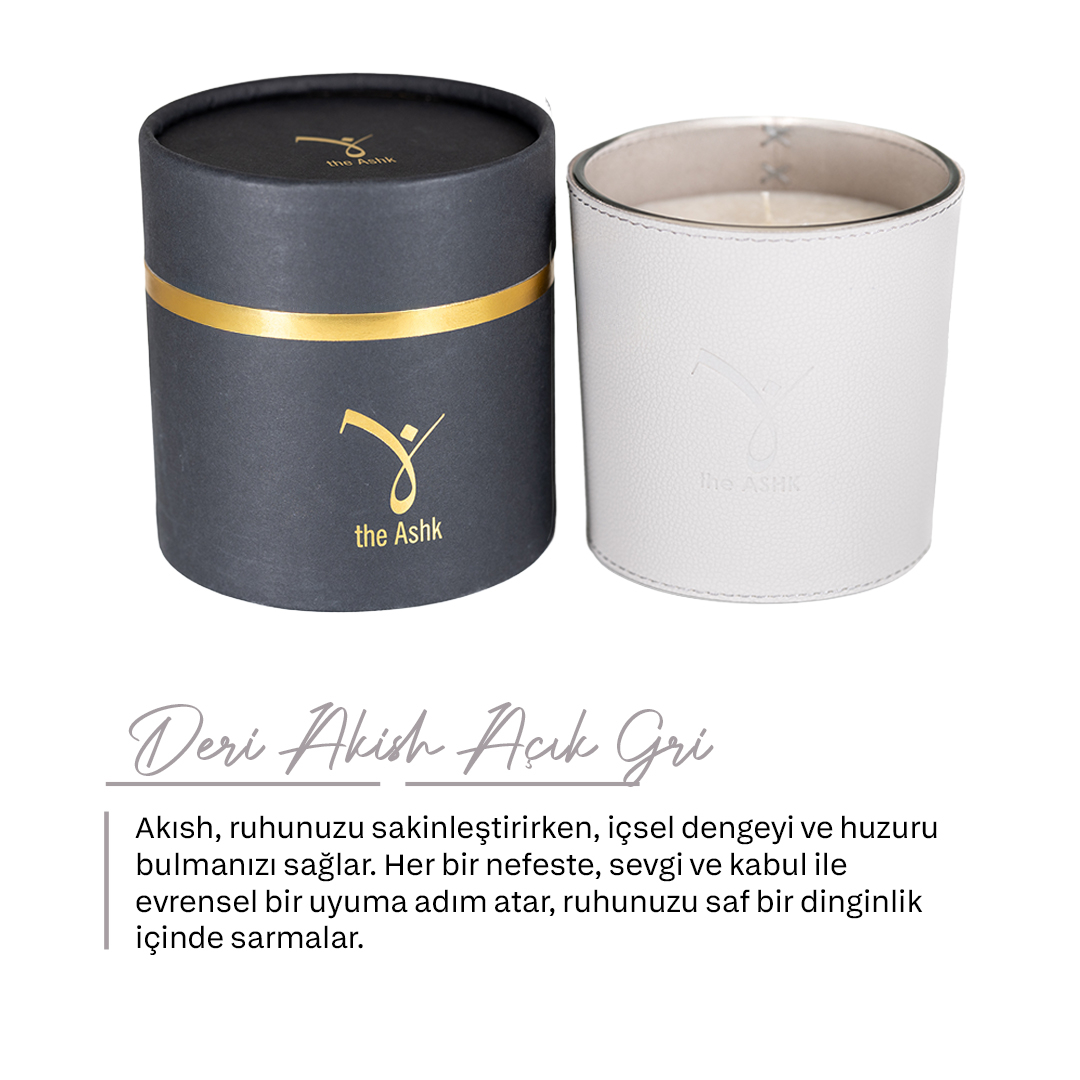 Deri Akish Acik Gri Bitkisel Mum 1000gr - 2