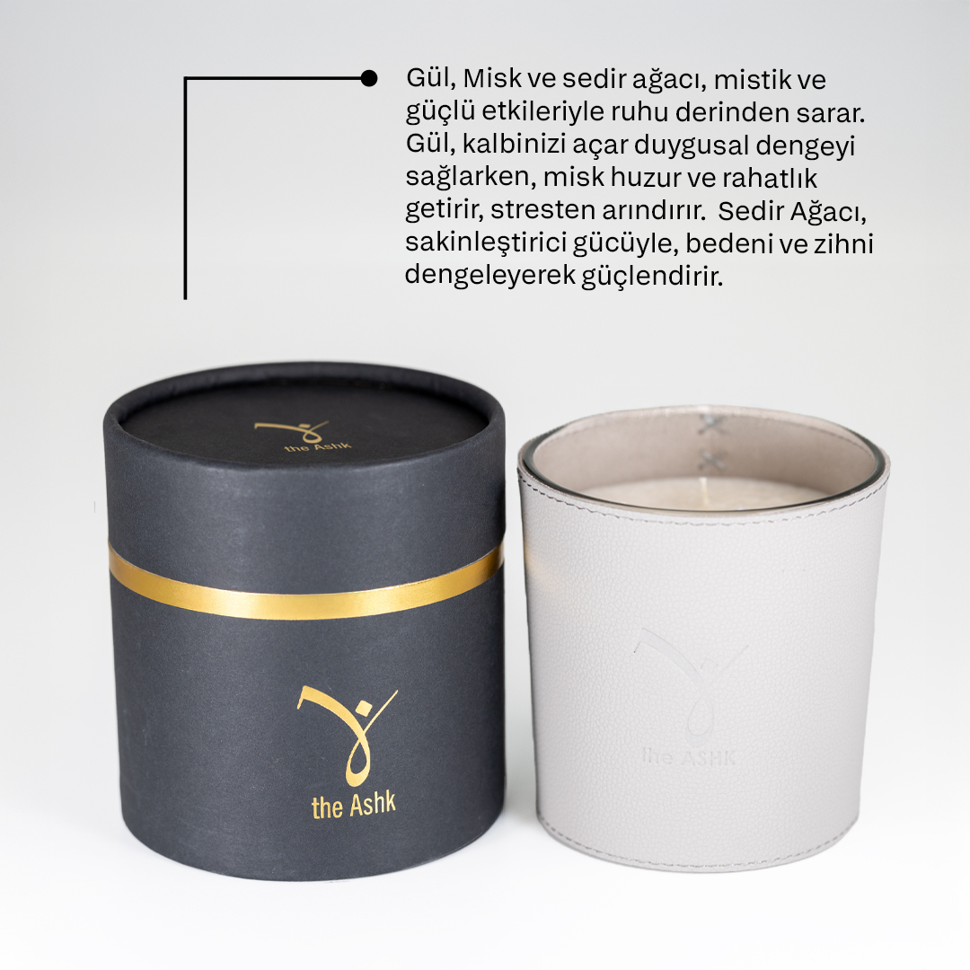 Deri Akish Acik Gri Bitkisel Mum 1000gr - 4