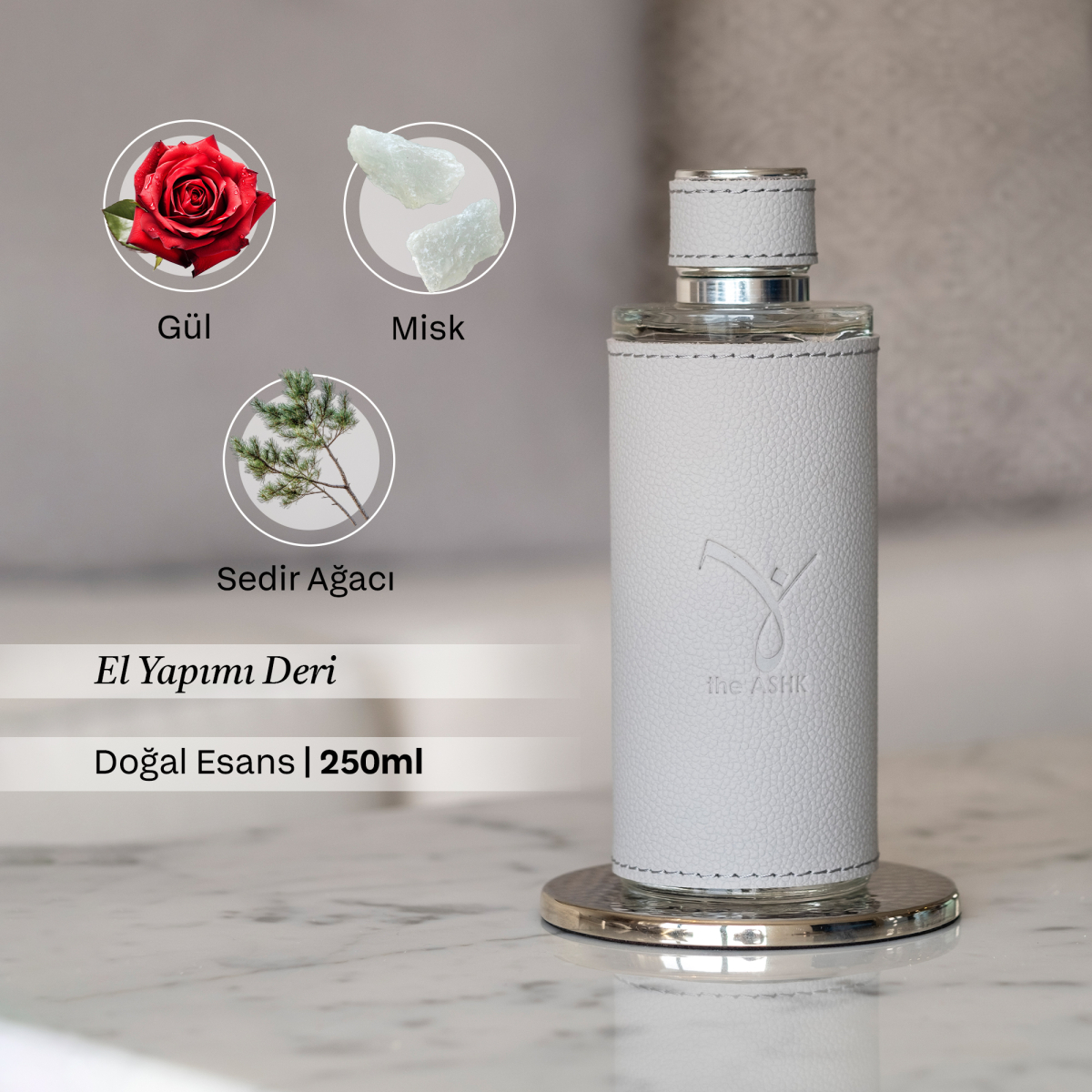 Deri Akish Acik Gri Kolonya 250ml - 3