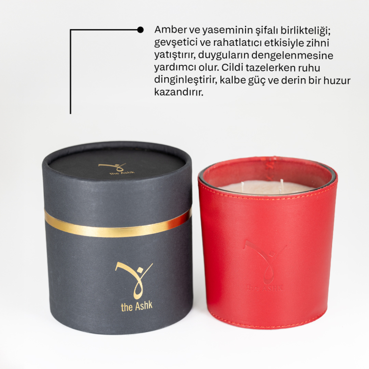 Deri Can Kirmizi Bitkisel Mum 1000gr - 4