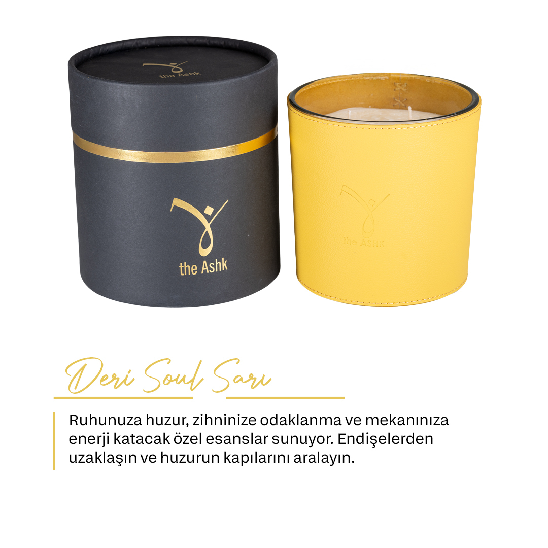 Deri Soul Sarı Bitkisel Mum 1000gr - 2