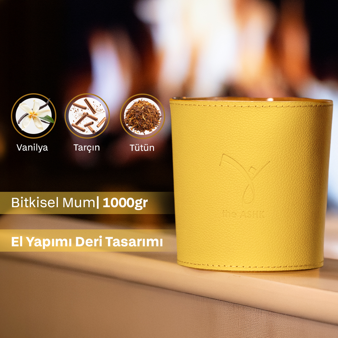 Deri Soul Sarı Bitkisel Mum 1000gr - 3