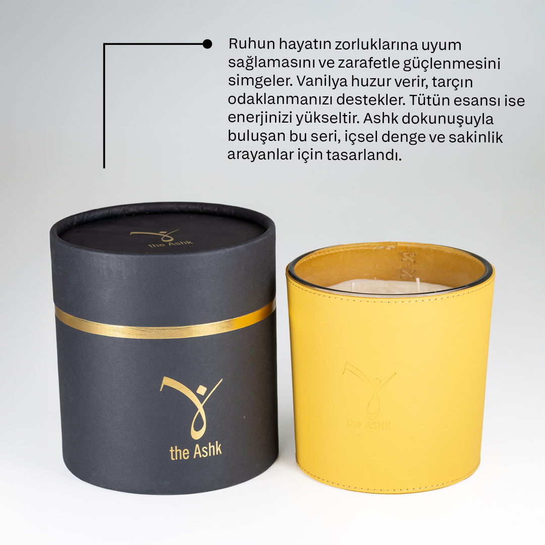 Deri Soul Sarı Bitkisel Mum 1000gr - 4