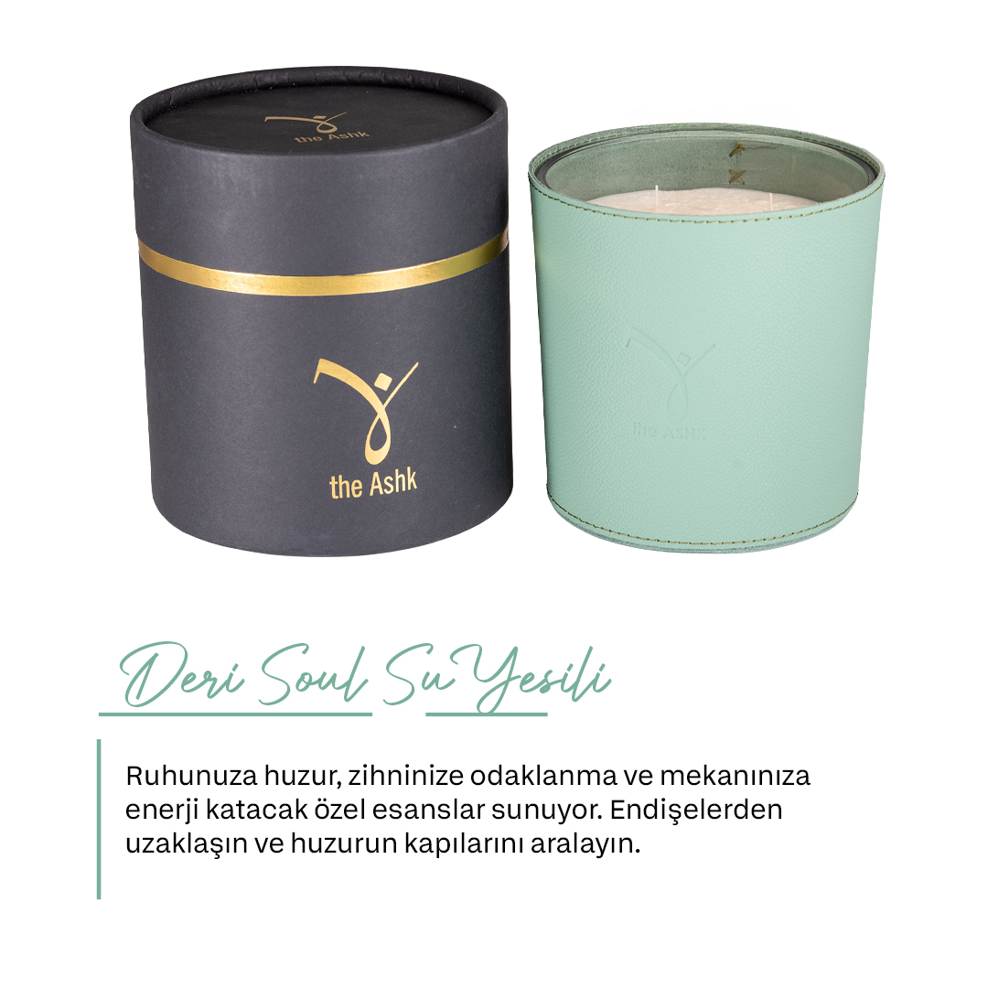 Deri Soul Su Yesili Bitkisel Mum 1000gr - 2