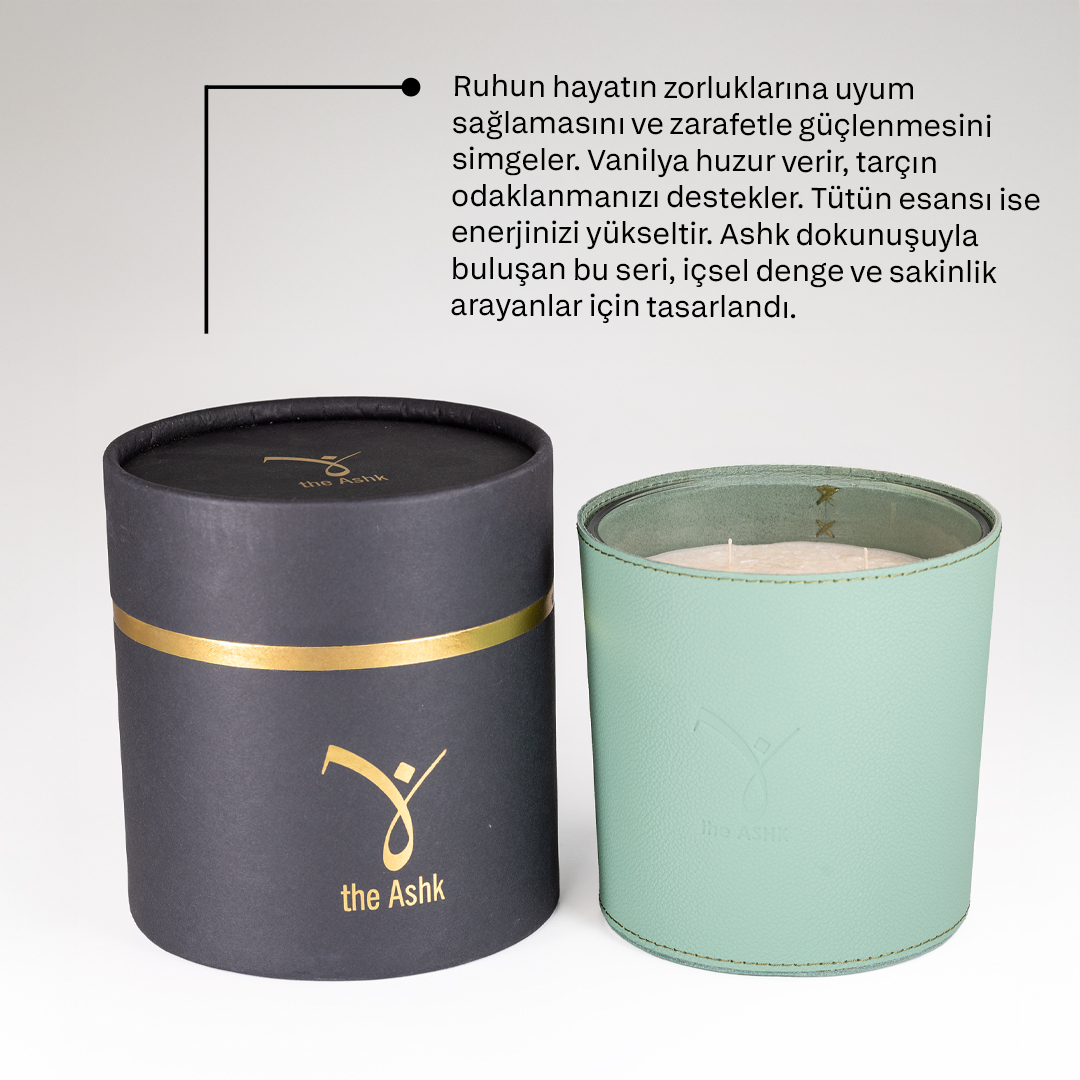 Deri Soul Su Yesili Bitkisel Mum 1000gr - 4