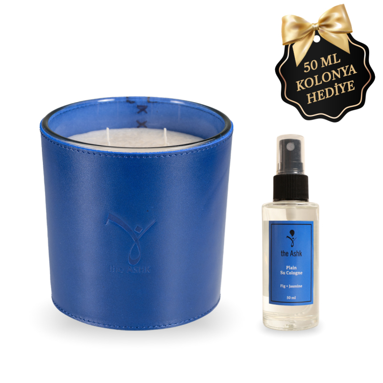 Deri Su Parlament Mavi Bitkisel Mum 1000gr - theAshk