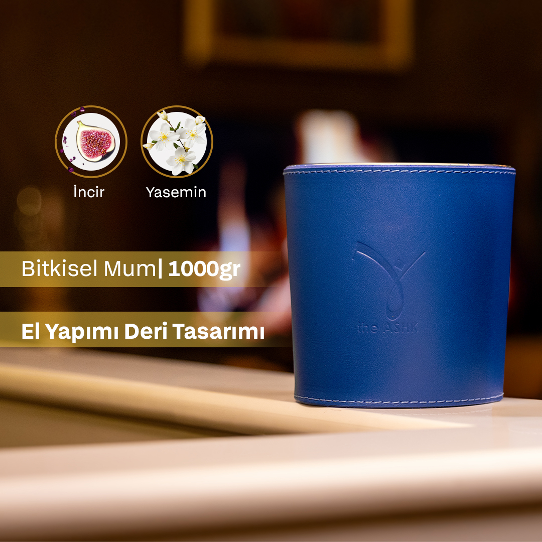 Deri Su Parliament Mavi Bitkisel Mum 1000gr - 3