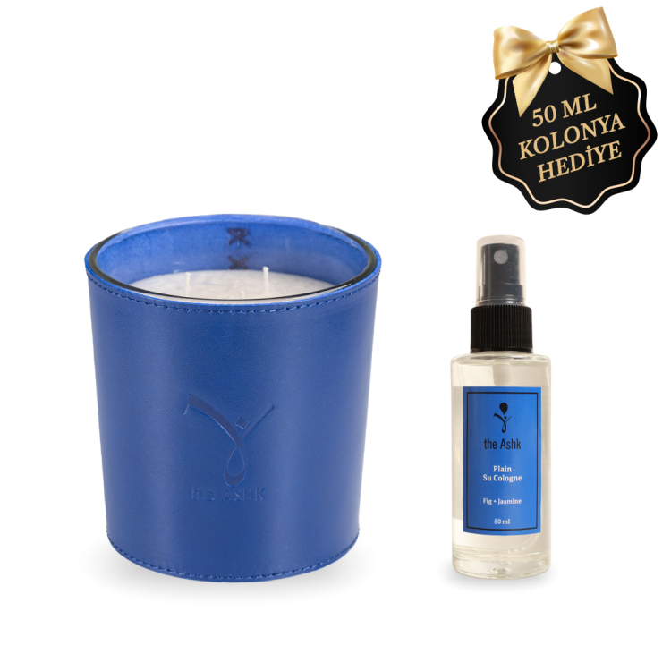 Deri Su Parlament Mavi Bitkisel Mum 500gr - theAshk