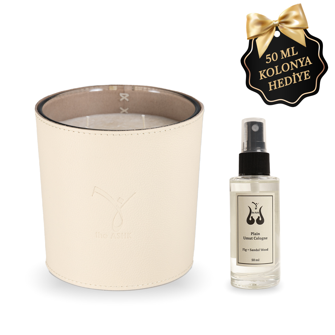 Deri Umut Bej Bitkisel Mum 1000gr - 1