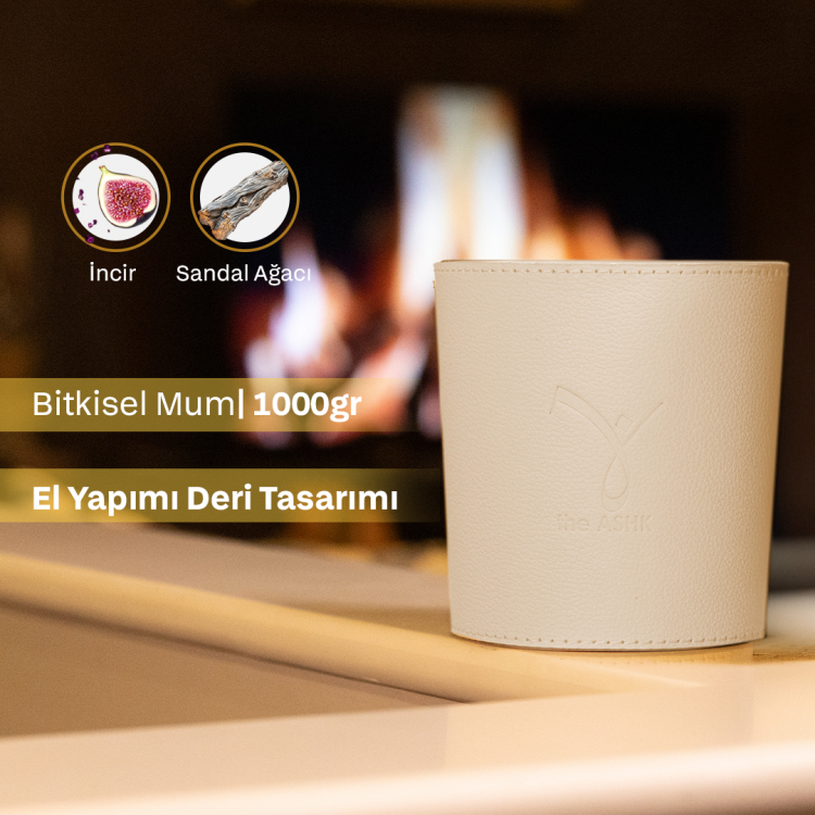 Deri Umut Bej Bitkisel Mum 1000gr - 4